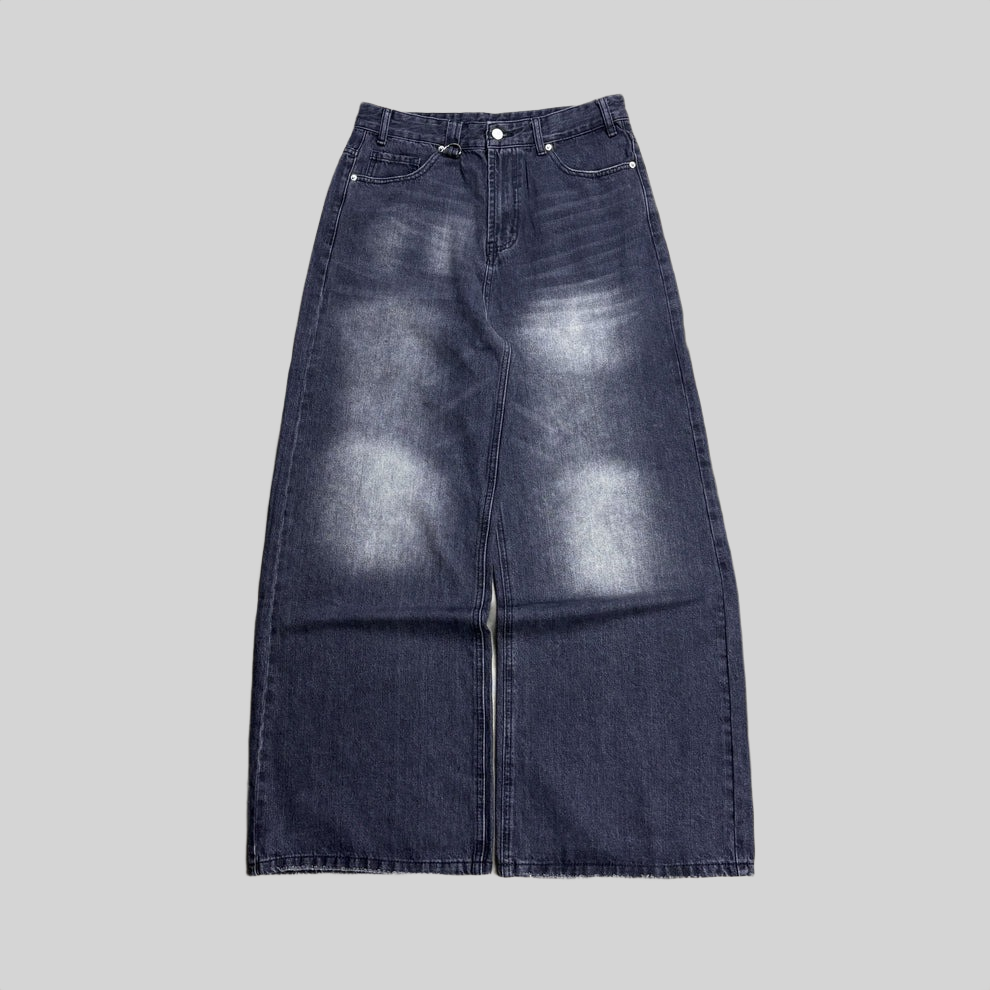Black Washed Baggy Jeans