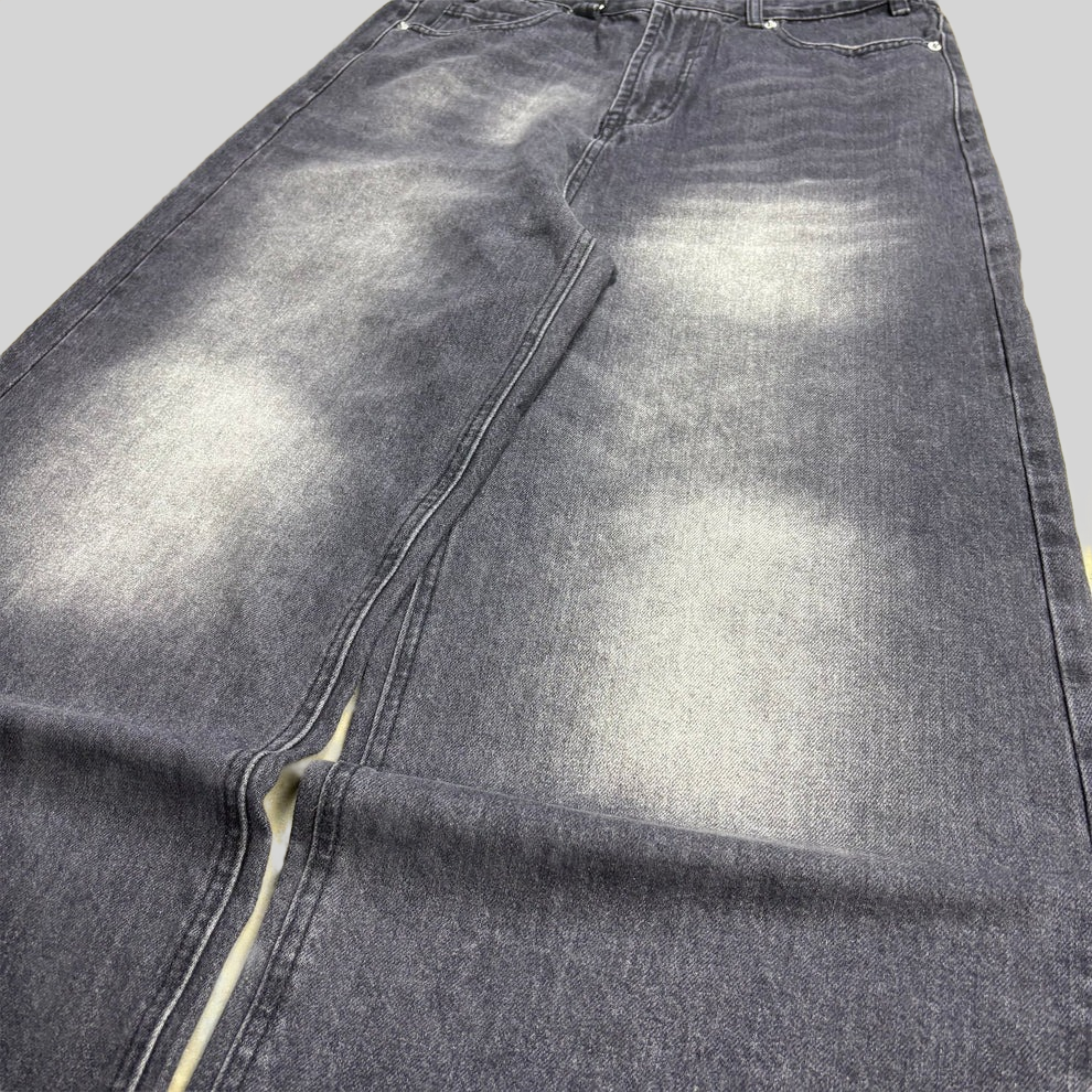 Black Washed Baggy Jeans