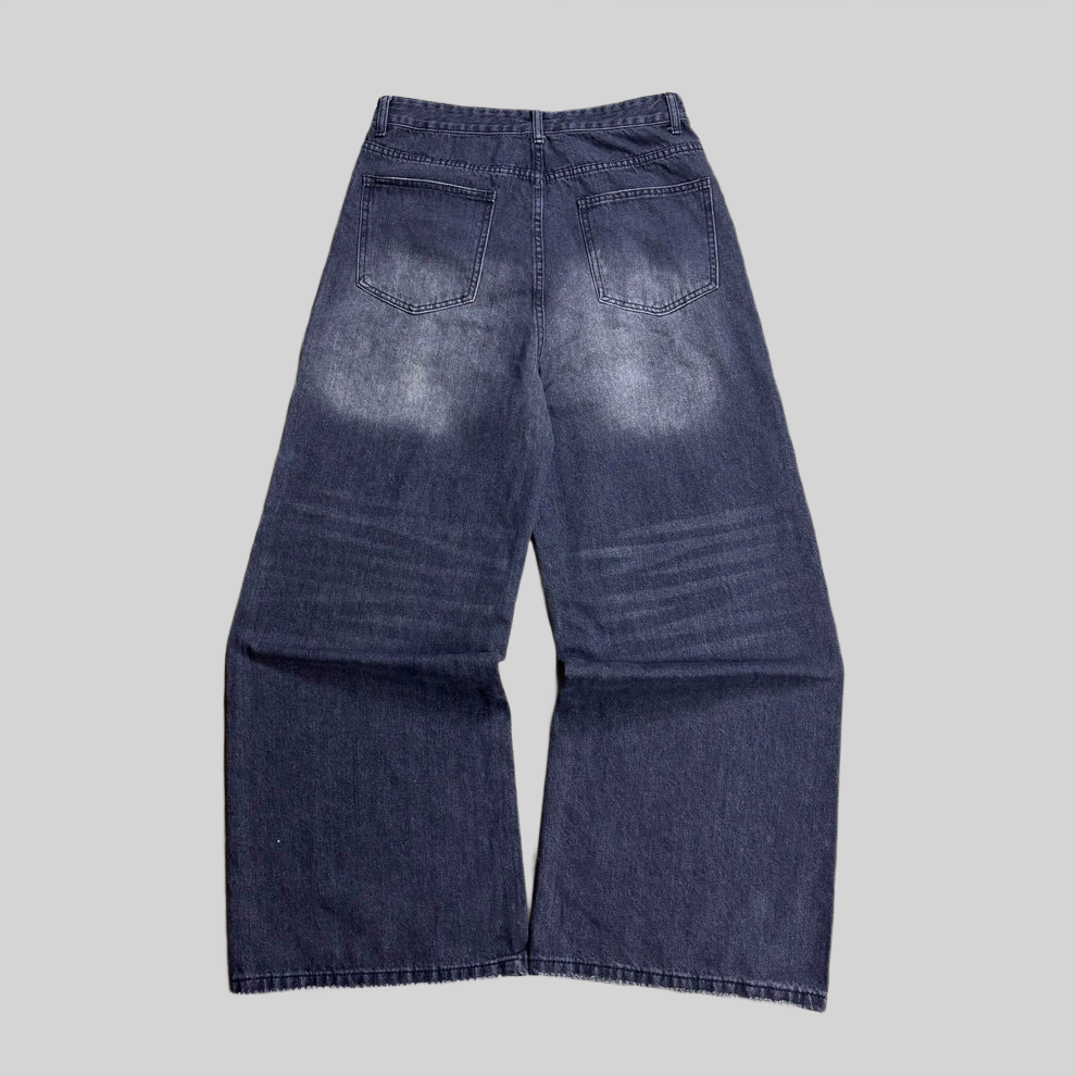 Black Washed Baggy Jeans