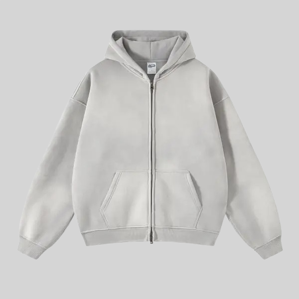 Grey Zip Up Hoodie